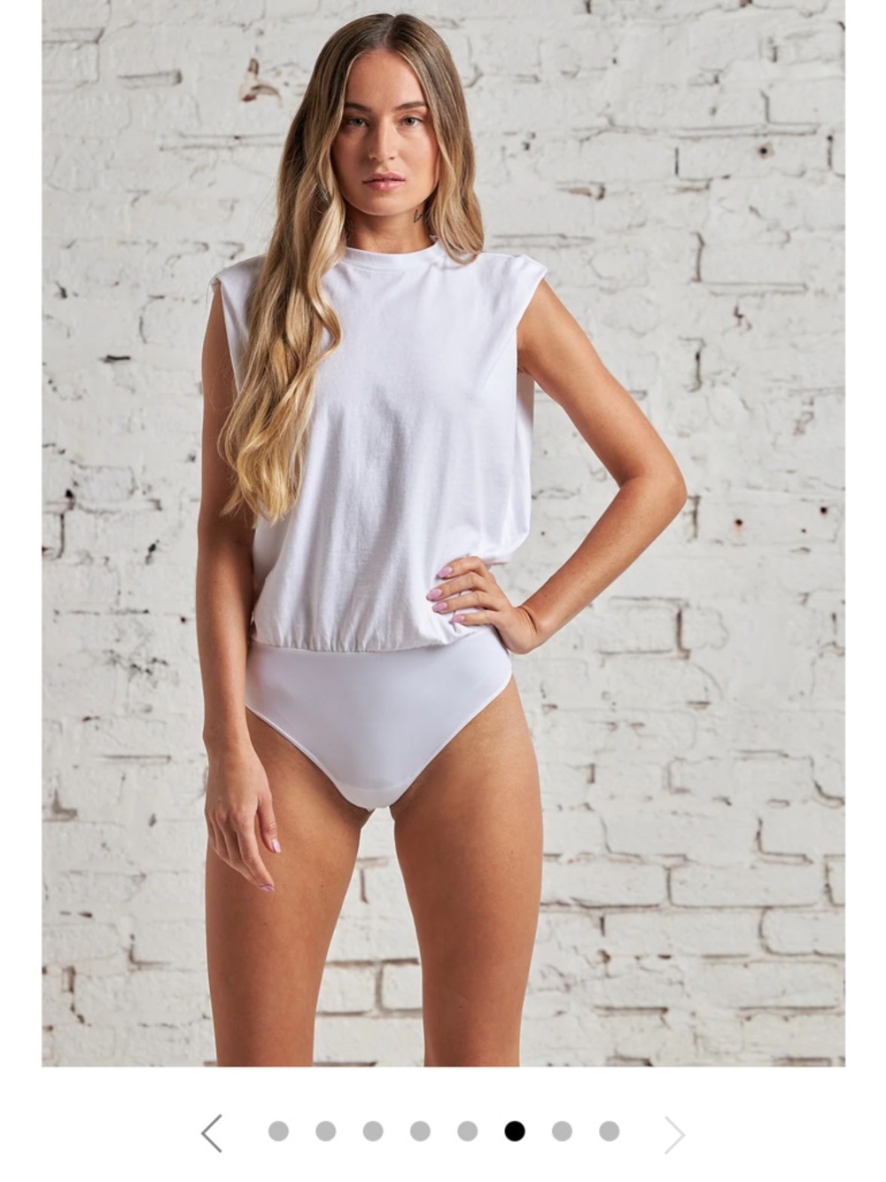 ambition White Sleeveless Bodysuit - Picture 4 of 5